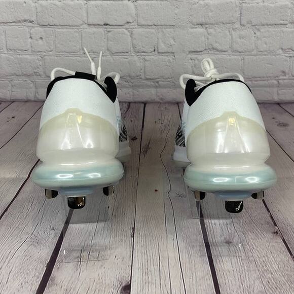 Nike Force Zoom Trout 7 Pro Metal White Baseball Cleats Mens Sz 7 (CQ7224-101) - Picture 9 of 11